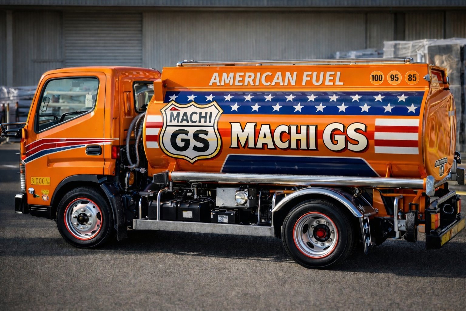 まちのガソリンスタンド MACHI GS タンクローリー 軽油配送車両